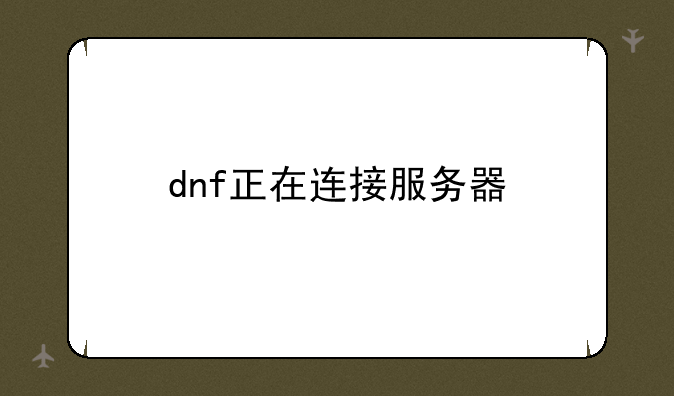 dnf正在连接服务器