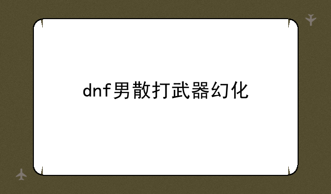 dnf男散打武器幻化