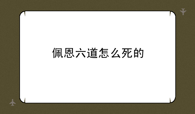佩恩六道怎么死的