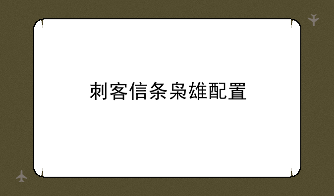 刺客信条枭雄配置