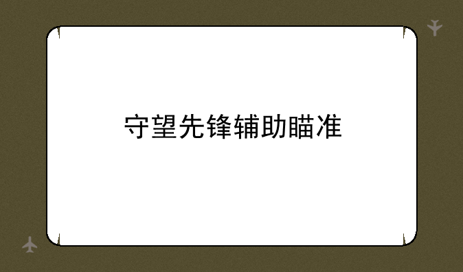 守望先锋辅助瞄准