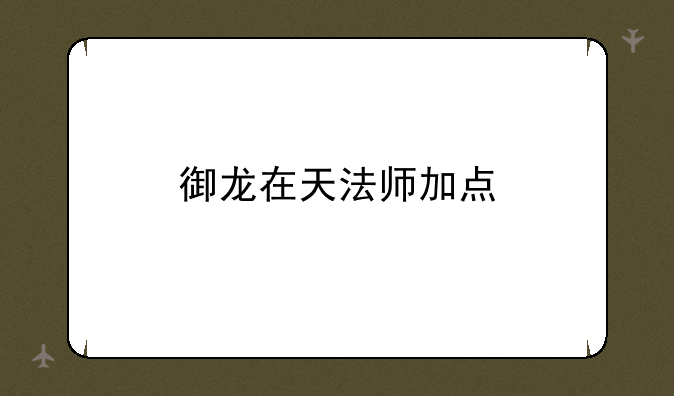御龙在天法师加点
