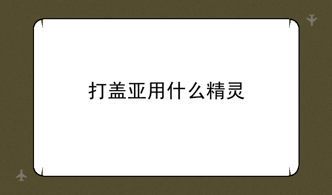 打盖亚用什么精灵