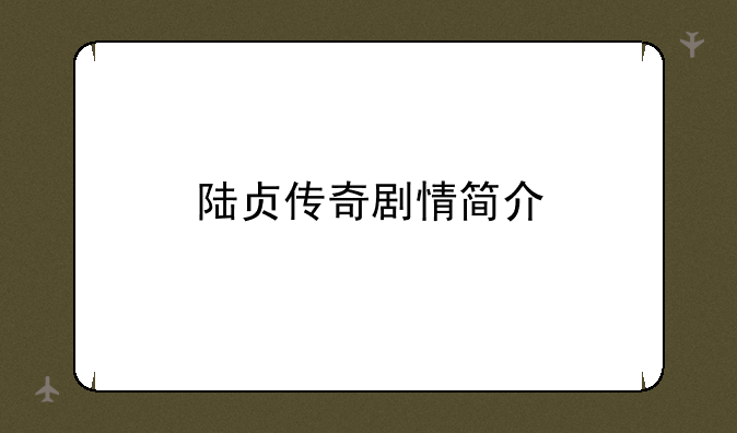 陆贞传奇剧情简介