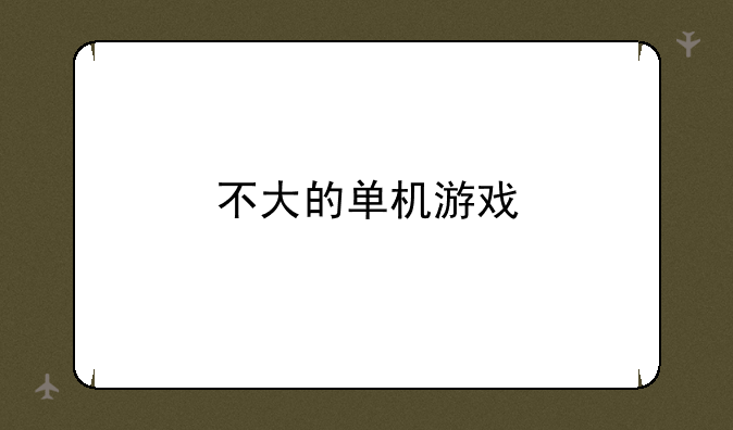 不大的单机游戏
