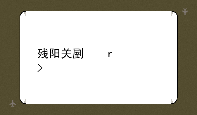 残阳关副本入口