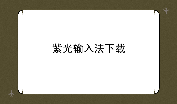 紫光输入法下载