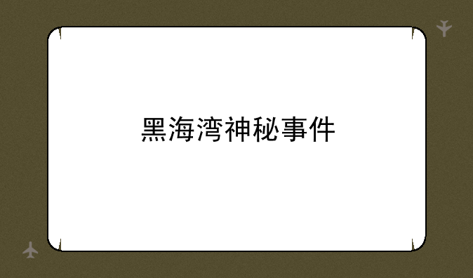 黑海湾神秘事件