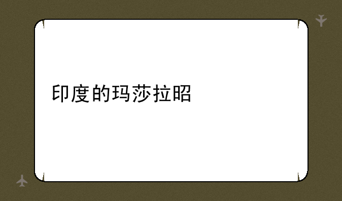 印度的玛莎拉是什么
