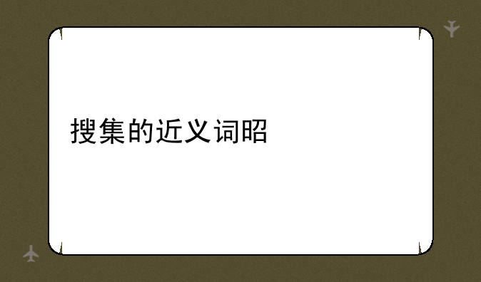 搜集的近义词是什么