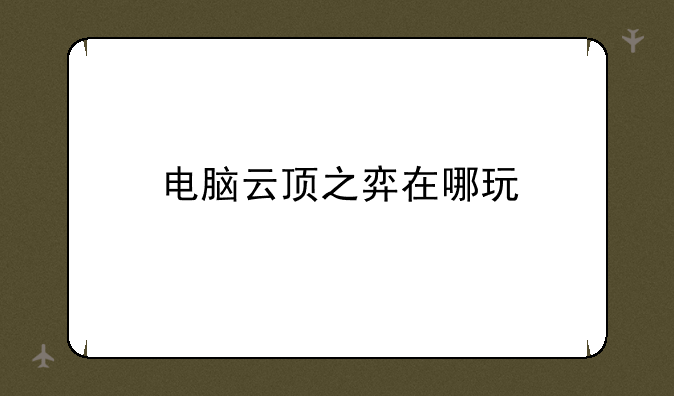 电脑云顶之弈在哪玩