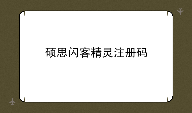 硕思闪客精灵注册码