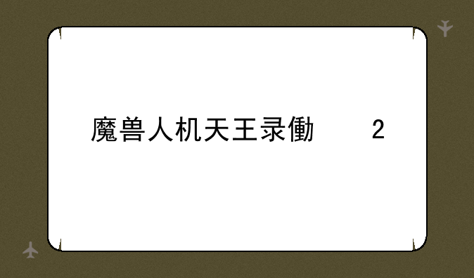 魔兽人机天王录像包
