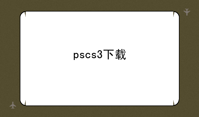 pscs3下载