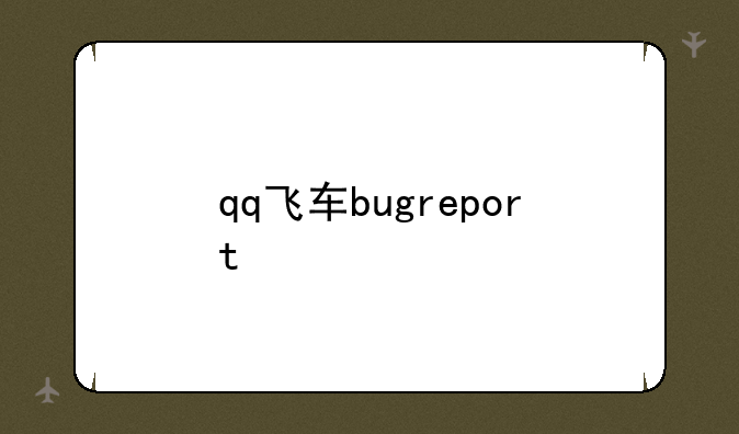 qq飞车bugreport