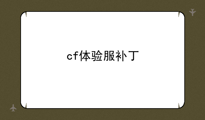 cf体验服补丁
