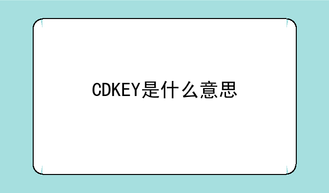 CDKEY是什么意思