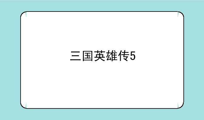 三国英雄传5