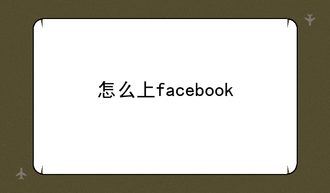 怎么上facebook