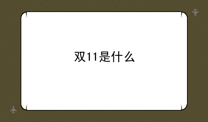 双11是什么
