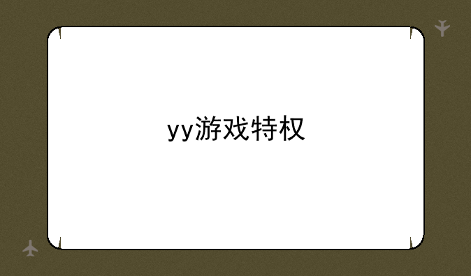 yy游戏特权