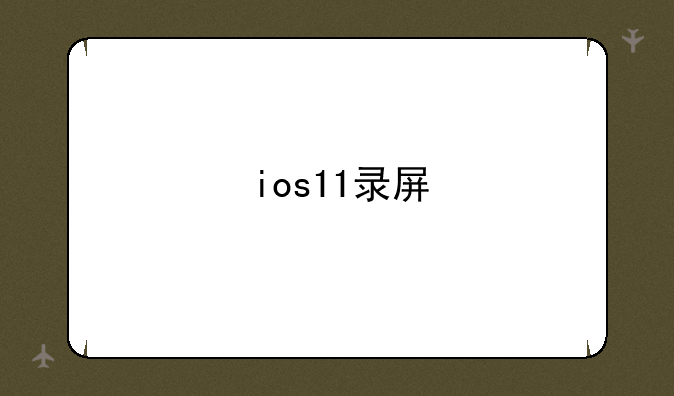 ios11录屏